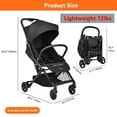 thumbnail image 3 of Lightweight Baby Stroller, Compact Fold Travel Umbrella Stroller with Adjustable Backrest & Footrest, Black (Carries up to 33 lbs), 3 of 9
