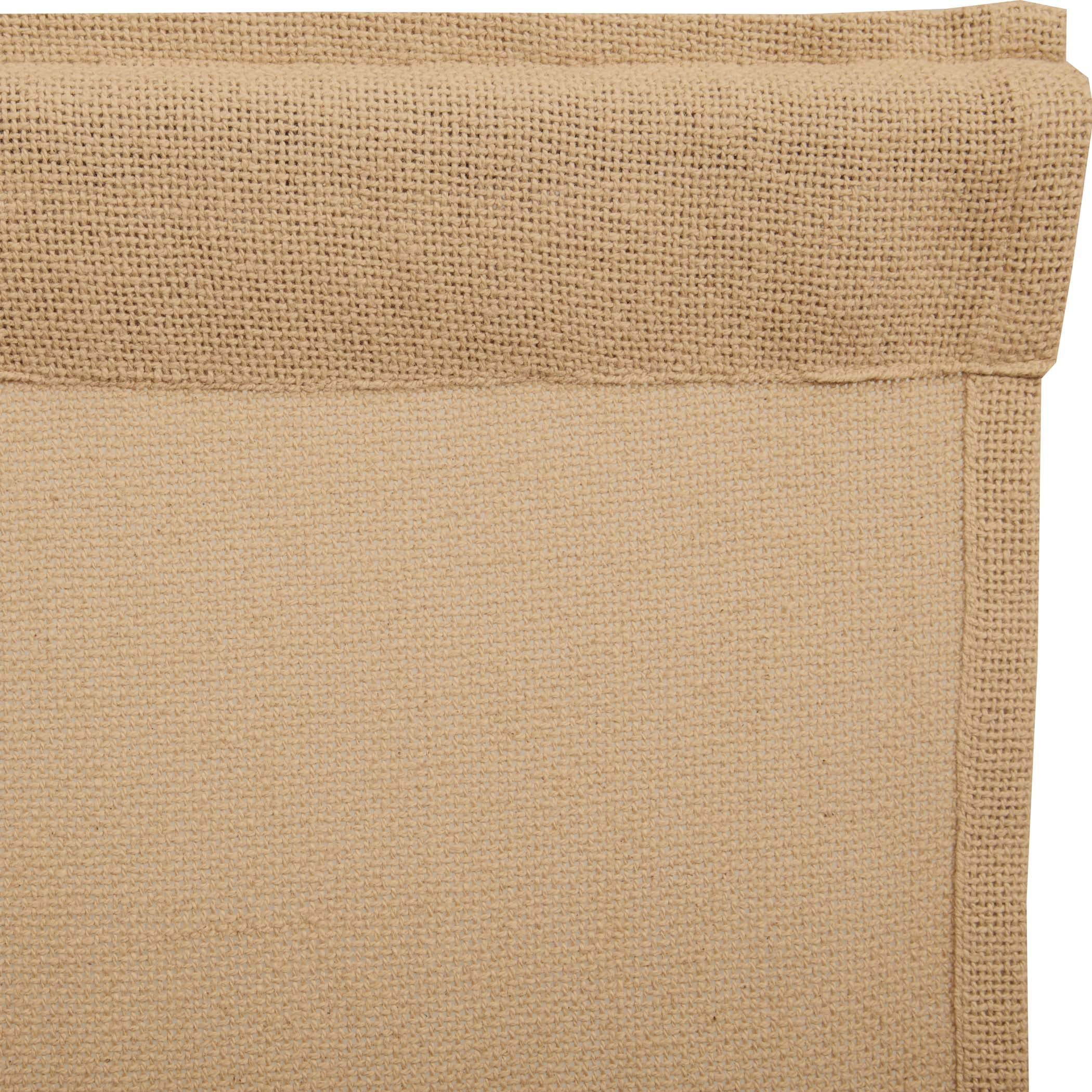 VHC Brands Farmhouse 24"x36" Tier Pair Tan Rod Pocket Kitchen Window Curtains