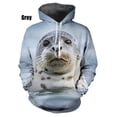 thumbnail image 2 of Sudadera con capucha con estampado de foca 3D para hombre y mujer, divertida sudadera con capucha con estampado de foca oso, estilo Harajuku, 2 of 4