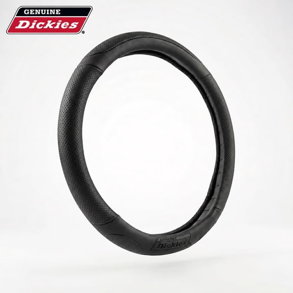 Genuine Dickies Peterson Bonded Leather Steering Wheel Cover, Black