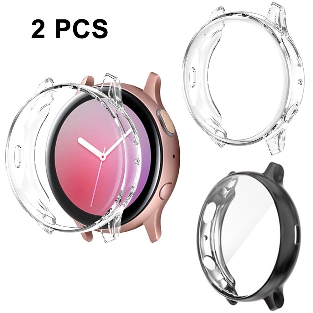 2pcs Compatible with Galaxy Watch Active2 Case 40mm, 2 Packs Soft TPU  Bumper Full Around Screen Protector Cover for Samsung Galaxy Watch Active 2  40mm - Walmart.com - Walmart.com