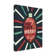 thumbnail image 2 of Trademark Fine Art 'Festive Holiday Light Bulb Merry and Bright' Canvas Art by Michael Mullan, 2 of 3