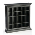 thumbnail image 1 of 20 Shot Glass Display Case Holder, Black Semigloss Finish, Countertop or Wall Mount, Open Front, Holds Double or Single Shot Glasses - MDF Wood (SHGSD20MB), 1 of 4