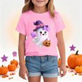 thumbnail image 2 of CAUYDY Toddler Halloween Shirt Kid Girls Boys Graphic Tshirts Kids Fall Spooky Season Short Sleeve Tee Tops,5-6 Y, 2 of 8