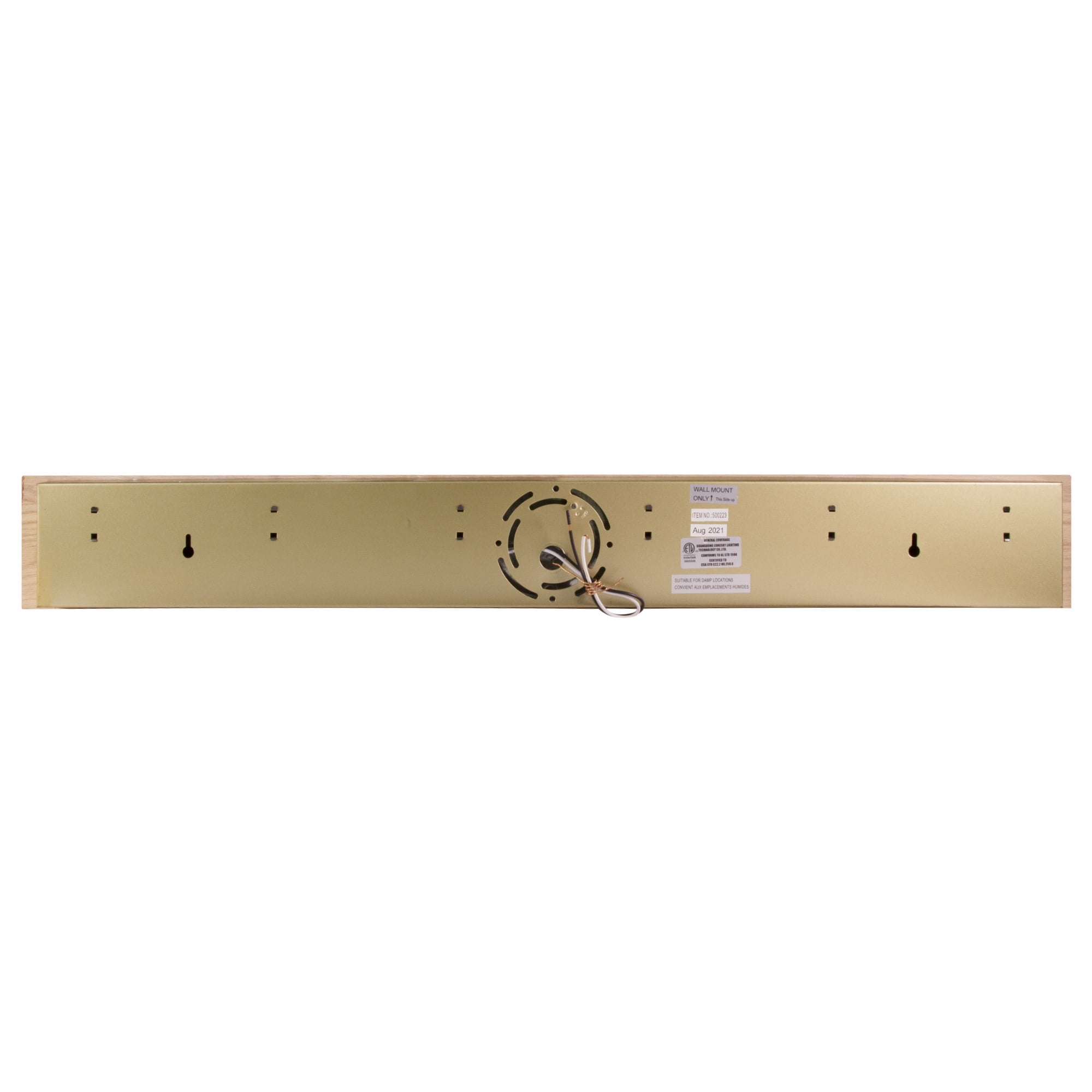 Design House WM350022 6-Light Vanity Strip Light Contemporary Dimmable for Bathroom, Bedroom, Makeup Vanity, Honey Oak