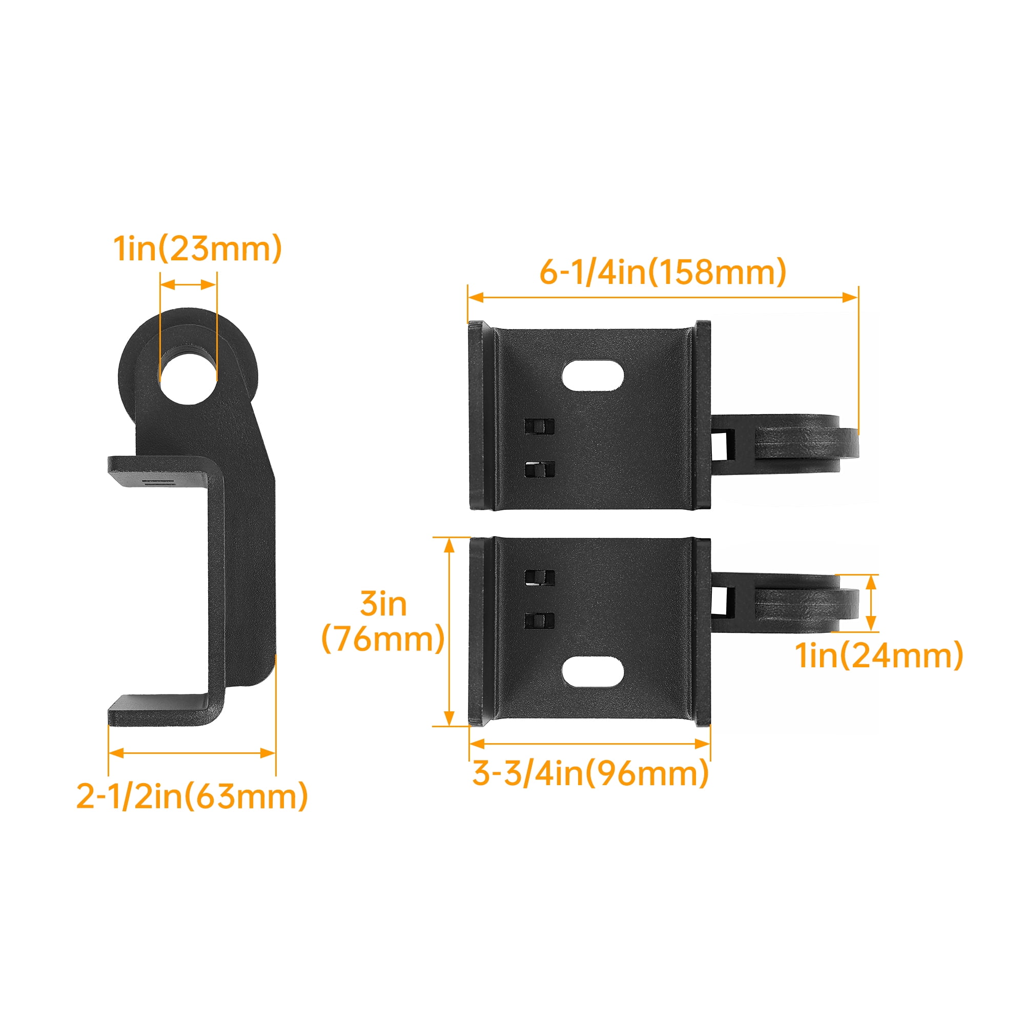 Kojem Demon Tow Hook Bracket for 2009-2022 Toyota Tacoma Front Bumper D-Ring Hook Bracket Mounting Set 2PCS