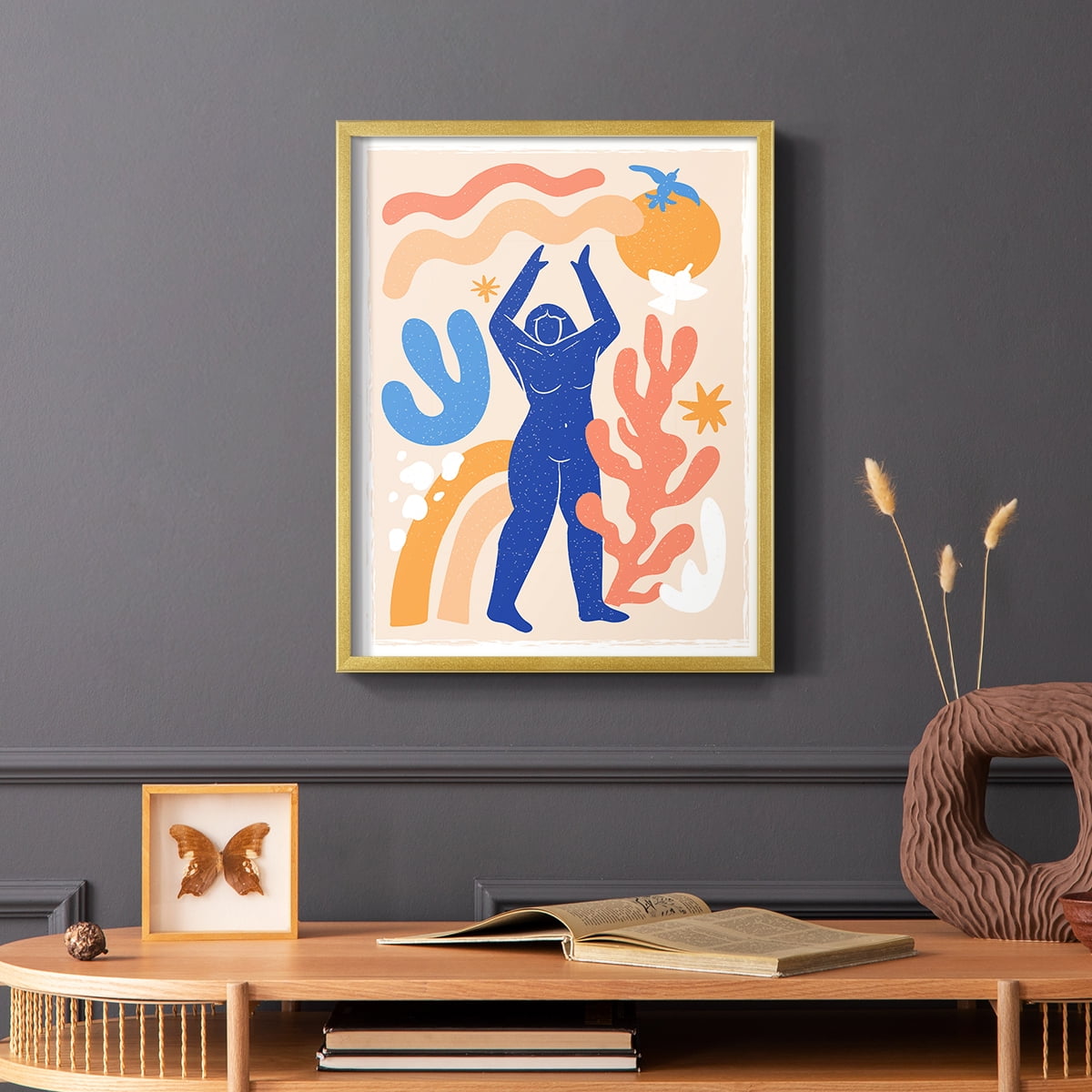 Matisse CCCLX in Gold Solid Wood 11 x 14 Framed Print