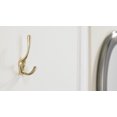 thumbnail image 2 of Richelieu T5611130 4-3/4" Triple Metal Coat Hook - Brass, 2 of 4