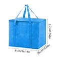 thumbnail image 4 of Yhmxh Bolsa térmica grande y bolsas térmicas para la compra, ideales para reparto de comida. Nevera plegable. Bolsas reutilizables para picnics con base rígida, cierre de cremallera, plegables y re, 4 of 6