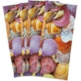 thumbnail image 5 of Colorful Seashells Starfishes Tea Towels Set of 1 Kitchen Dish Cloth with Hanging Loop, 18"x28"Lint-Free Absorbent Towel for Kitchen Drying Wiping and Cleaning, 5 of 6