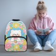thumbnail image 3 of POLERO Cute Bear Ice Cream Print 17 Inches Backpack for Boys, Polyester Large Capacity Lightweight School Backpack for Camping, 3 of 10