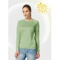 thumbnail image 4 of BALEAF Womens Shirts Long Sleeve Tops UPF 50+ Sun Protection Shirts SPF UV Quick Dry Lightweight T-Shirt Outdoor Hiking Runing Fishing Sage Size XL, 4 of 7