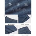 thumbnail image 5 of Women High Waist Denim Shorts, Casual Wide Leg Cargo Jean Shorts with Patch Pockets, 5 of 6