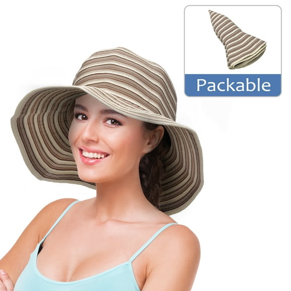Women Floppy Sun Bucket Hats w/ Wide Brim Summer Beach UV Protection Foldable Gardening Hiking Cap by Solaris