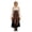 Brown-VPvsf, variant on Womens Vintage Bohemian One Shoulder Top and Long Skirt Set Waistband Retro Two Piece Outfit M