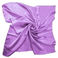 thumbnail image 2 of Women Square Neck Scarf Small Satin Scarf Solid Color Head Thin Handkerchief for Women Sleeping Hair Wrapping Soft Lightweight Big Bandana Scarves for Daily Wear QURATI P One Size, 2 of 2