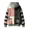 thumbnail image 3 of JIAYUE Women Pullover Hoodie Long Sleeve Patchwork Monster Face Print Sweatshirt With Pocket for Daily Travel, 3 of 4