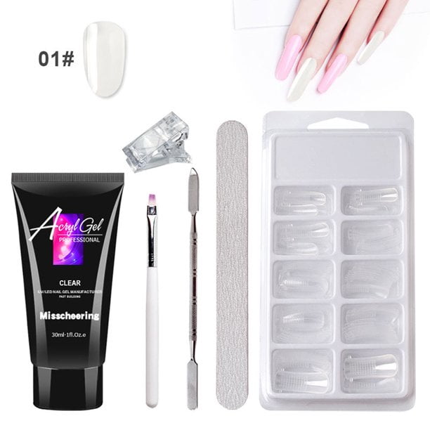 Noctfls Poly Extension Gel Nail Kit UV Acryl Builder All In One Kit for Nail Manicure Starter Kit DIY at Home