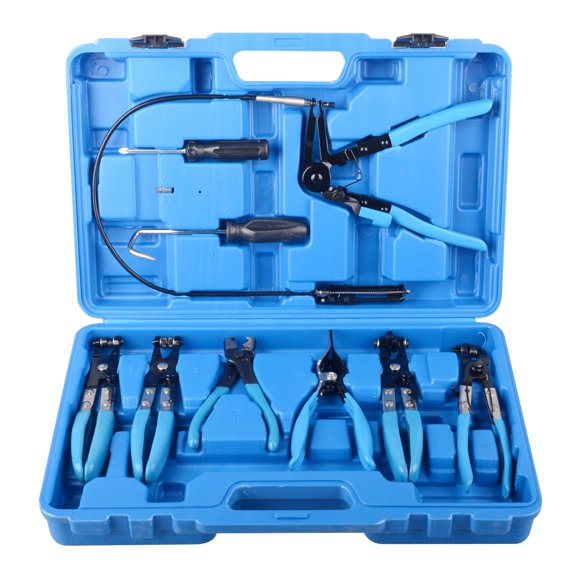 DAYUAN 9pcs Wire Long Reach Hose Clamp Pliers Set Fuel Oil Water Hose Auto Tools