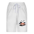 thumbnail image 5 of LMOIPLI Mens Swim Trunks 2 in 1 Swim Shorts Stretch Bathing Suit with Compression Liner Beach Board Print Shorts Short Swimsuit White M, 5 of 6