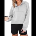 thumbnail image 2 of Sudaderas con Capucha para Mujer Sudaderas Forro Sudaderas de Entrenamiento de Moda de Otoño Chaquetas de Invierno Suéteres de Gran Tamaño Camisetas Ropa 2025 Gris L, 2 of 8