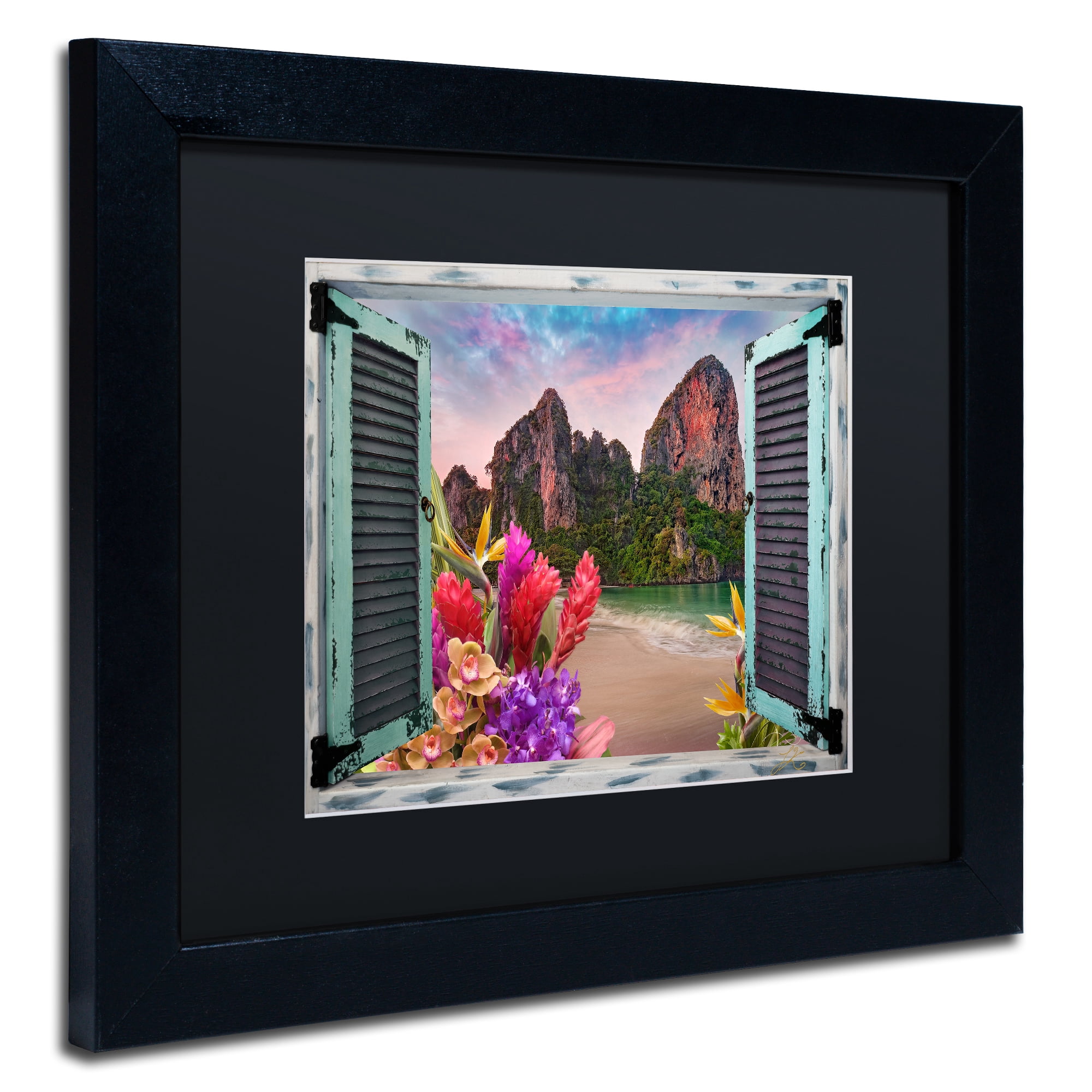 Leo Kelly 'Window to Paradise VI' Matted Framed Art