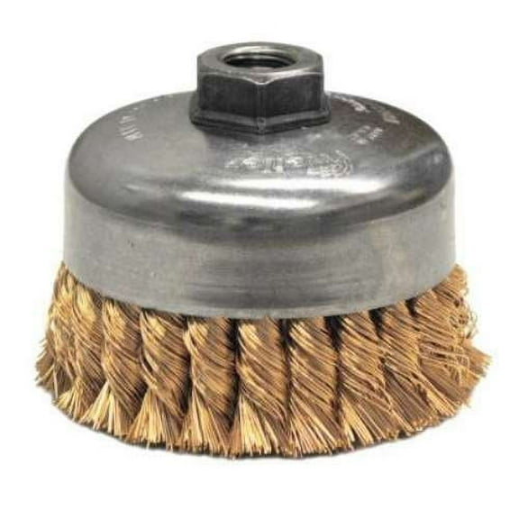 Weiler Knot Wire Cup Wire Brush, Threaded Arbor, 4" 93807
