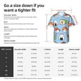 thumbnail image 5 of Kll Men'S Hawaiian Shirt Short Sleeve Button Down Beach Shirts-Kawaii Sushi (2), 5 of 7