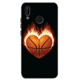 thumbnail image 1 of Coque de téléphone souple en silicone noir, motif feu de basket-ball, pour Huawei P40 P30 P20 P10 Pro P9 Lite Psmart 2019 Y6 Y9 qiuyongming unisex, 1 of 2