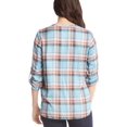thumbnail image 2 of Karen Kane Womens Tied-Front Button Down Blouse, Blue, X-Small, 2 of 2