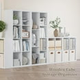 thumbnail image 5 of Anhdah 4 Cube Storage Organizer Bookshelf, White Wooden Bookcase Storage Shelf, Sturdy 4-Cube Organizer for Living Room, Bedroom, Home Office, Easy Assembly, 5 of 7
