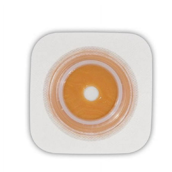 Sur-Fit Natura Colostomy Barrier Trim to Fit, Extended Wear Stomahesive Without Tape 1-1/2 Inch Flange System Hydrocolloid Up to 7/8 Inch Opening 4 X 4 Inch, Convatec, 401574 - Box of 10