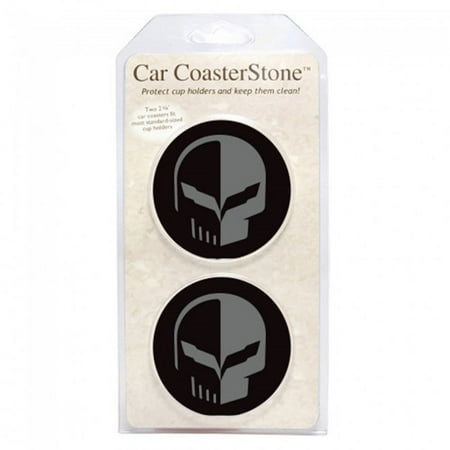 C7 Corvette Jake Skull Cup Holder Coaster Inserts - Set of 2