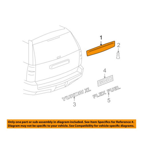 GMC GM OEM Yukon XL 1500 Liftgate Tailgate Hatch-Applique Window Trim 22777530