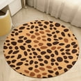 thumbnail image 4 of Leopard Print Pattern Washable Round Rug -Circle Area Rugs for Nursery Bedroom, Vintage Non Slip Non Shedding Low Pile Carpet for Living Room Coffee Table Entryway, 4 of 6
