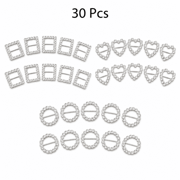 30 Pcs sliding clips for ribbons, shoe laces accessories for clothing