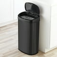 thumbnail image 5 of Mainstays Automatic Kitchen Trash Can, 13 Gallon Stainless Steel, Motion Sensor Hands-Free Soft-Close Lid Waste Bin, Black, 5 of 11