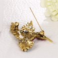 thumbnail image 4 of Broche de moda con pin de pájaro carpintero animal con joyería de cristal para mujer, 4 of 9