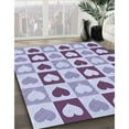 thumbnail image 3 of Ahgly Company Machine Washable Indoor Round Transitional Heavenly Blue Area Rugs, 6' Round, 3 of 7