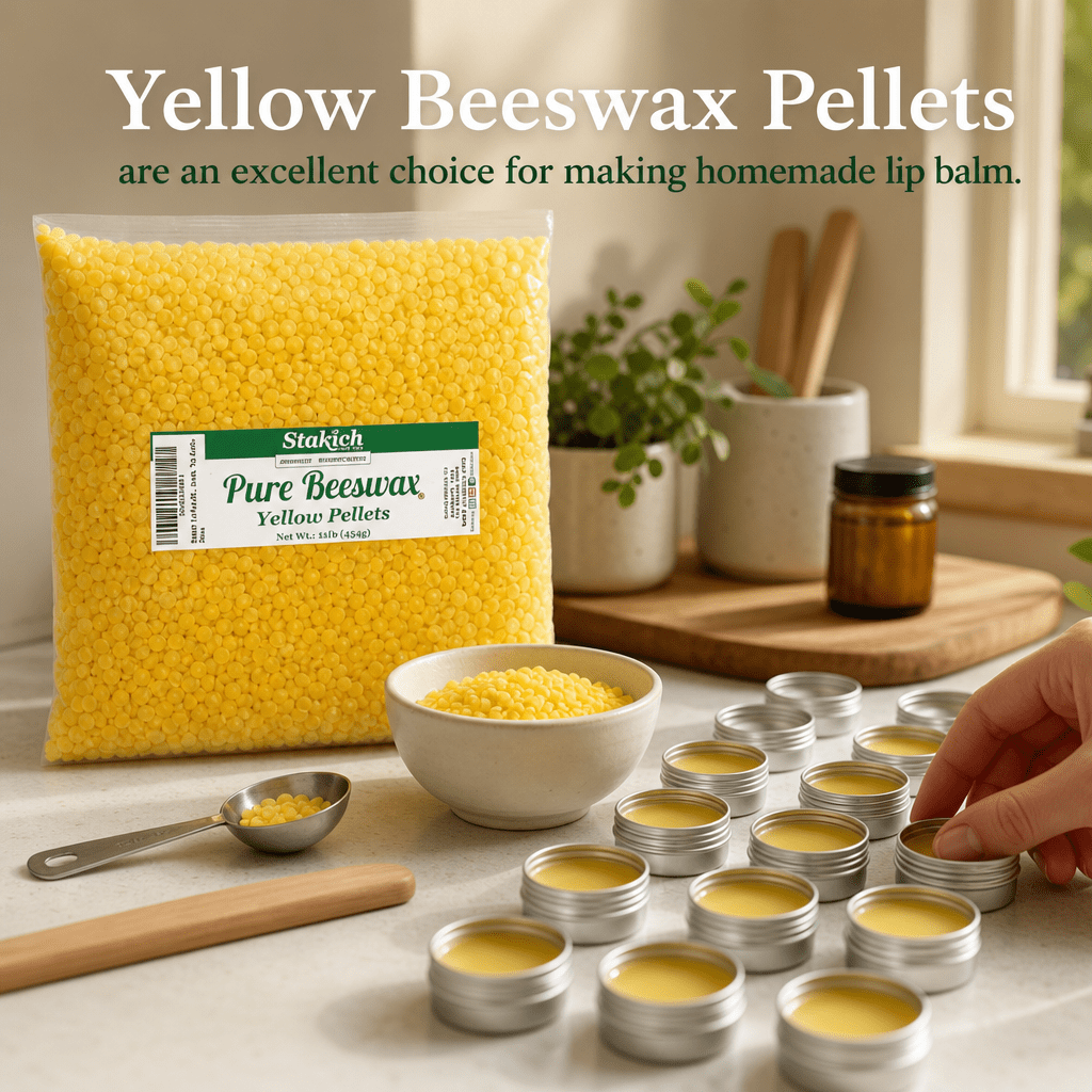 Stakich Beeswax Pellets for Candle Making, 10 lbs (Yellow)