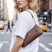 Coach Womens Charlotte Small Shoulder Bag In Signature Canvas (Brown/Copper)