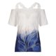 thumbnail image 3 of Puntoco 2024, tops a la moda de verano para mujer, tops informales con hombros descubiertos y encaje, tops de manga corta de ajuste Regular, tops con cuello en V, 3 of 4