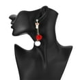 thumbnail image 6 of Teissuly New Trendy Plush Ball Christmas Ornaments Asymmetric Ladies Earrings, 6 of 6