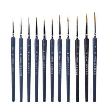 eZAKKA 10Pcs Detail Paint Brushes Set,Miniature Painting Brushes Kit Artist Supplies for Acrylic Watercolor Oil