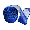 thumbnail image 1 of Under $10 Cotton Like Ribbon, Cloth Blue Holiday Bows Decorative Craft, Cotton Like Ribbon with Wired Edges 5Cm Wide Fabric Strips for Holiday Bows And Decorative Crafts, 1 of 9