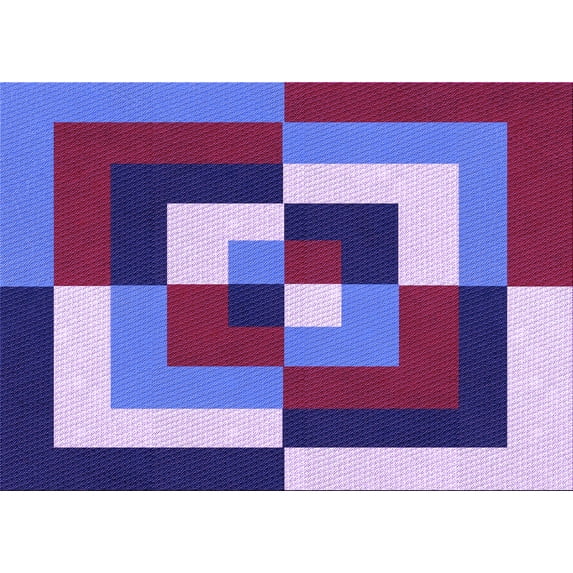 Ahgly Company Machine Washable Indoor Rectangle Transitional Dark Magenta Purple Area Rugs, 5' x 8'