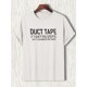 thumbnail image 2 of Men'S Casual Crew Neck T-Shirt, Polyester Knit Fabric with Slight Stretch, Regular Fit, with Duct Tape Print, for Summer Tee, 2 of 7