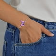 thumbnail image 2 of Sterling Silver Butterfly Bracelet Amethyst February Birthstone Bracelet Purple Crystal Jewelry Women Birthday Mother's Day Gifts Juwaliy, 2 of 8