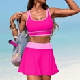 thumbnail image 2 of BOBOGOJP Womens Two Piece Tankini Bathing Suits with Skirt Tummy Control Swimsuits Modest Swimwear 2026 Pink for Size L, 2 of 9
