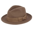 thumbnail image 5 of DRY77 Mens Godfather Milano Wool Felt Fedora Grosgrain Band Center Winter Hat, 5 of 22